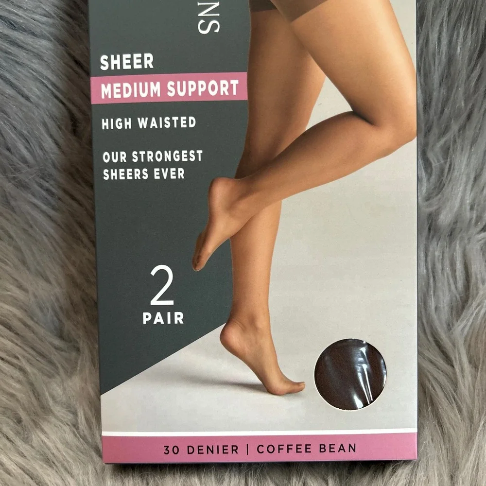 Silk Impressions Sheer Medium Support Womens Size‎ XXXL Coffee Bean High Waisted